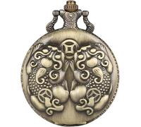 Orologio di tasca personalizzato, Quarzo coraggioso bestia leggendaria cinese con orologio da taschino con fibbia Full Hunter Antique Cool Man Woman Jewelry Pendant Clock Miglior regalo vintage