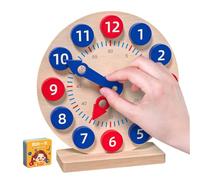 Orologio didattico in legno, giocattolo per raccontare l'ora per bambini, 1