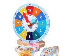 Orologio didattico in legno, Orologio didattico per bambini - Orologio per la pratica del di insegnamento | Orologio per esercitazioni per l'insegnamento, orologio Big Time, orologi per esercitazioni