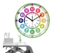 Orologio Didattico - Orologio Didattico Per Bambini, Analogico Senza Ticchettio, Impara A Leggere L'ora, Orologi Da Parete Silenziosi Alimentati A Batteria | Decorazioni Educative Colorate Da 10 Polli