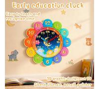 Orologio didattico per bambini, impara a leggere l'ora, orologio analogico