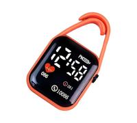 Orologio digitale a clip con display illuminato a LED per borse | Moschettone integrato, corpo quadrato digitale, clip a borse e punti di fissaggio abbigliamento, pulsante laterale