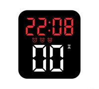 Orologio digitale a LED con 3 funzioni di allarme e 3 livelli di luminosità per una facile visualizzazione in qualsiasi luce, adatto per il posizionamento su tavolo o parete (rosso)