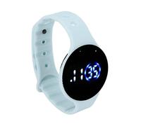 Orologio Digitale a LED con Quadrante Grande Impermeabile per Bambini e Uomo Cinturino in Silicone Sportivo Orologio da Polso Resistente all'Acqua Azzurro