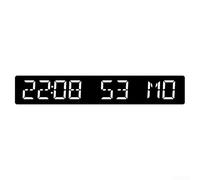 Orologio digitale a LED con set automatico, sveglia da scrivania wireless con conto alla rovescia e contatore dei giorni, doppia funzione snooze, ampio display da comodino (nero bianco)