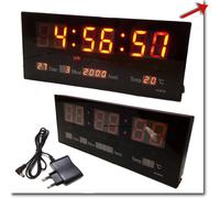 OROLOGIO DIGITALE DA PARETE MURO A LED DATARIO DATA TEMPERATURA PIATTO AY2011