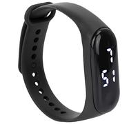 Orologio Digitale a LED Orologio Sportivo Elegante e Minimalista con Specchio in Plastica per Studenti, Cinturino in Silicone, Display a LED per Corsa, Viaggio, 4 Opzioni di Colore (BLACK)
