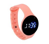 Orologio Digitale a LED per Bambini e Uomo con Quadrante Grande, Data e Ora, Orologio da Polso Impermeabile da Sport con Cinturino in Silicone, Rosa Chiaro