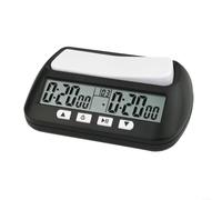 Orologio digitale a scacchi nero 3 in 1 con pulsanti grandi, supporta bonus e ritardo per modalità orario, timer elettronico portatile in ABS per partite di scacchi professionali e casual (A)
