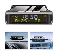 Orologio digitale ad energia solare per auto con display temperatura e altro