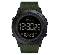 Orologio digitale al quarzo da uomo, con sveglia a LED, in gomma, sportivo, sportivo, con animali, Verde, misura unica