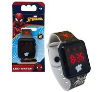 Orologio Digitale Bambini LED con Data Cinturino Regolabile 25 cm in PVC Display 4x3 cm Cassa ABS e Lente Plexiglass 2 Batterie AG3 Incluse Idea Regalo per Scuola e Tempo Libero (Spiderman)