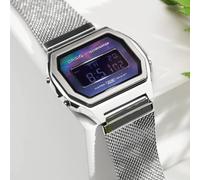 Orologio digitale Casio A1000M-1B Premium Vintage cinturino a rete argento...