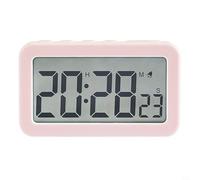 Orologio digitale compatto che offre molteplici funzioni, tra cui la modalità snooze (rosa)