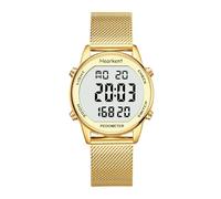 Orologio digitale con contapassi, impermeabile, senza Bluetooth e app, orologio per anziani con contapassi, contapassi, contatore di calorie, orologio sportivo per camminare/correre