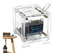 Orologio Digitale Con Temperatura, Orologio Atomico Digitale | Barometri Custodia Trasparente, Relooj Atomic Sveglia Diigitale | Monitor Della Temperatura E Umidità, Reeloj Previsioni Meteo