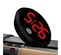 Orologio Digitale Da Cruscotto | Mini Orologio Rotondo Per Presa D'Aria Con Controllo Tattile, LED Da Cruscotto | Per Viaggio Campeggio Guida Gita SUV Furgone Autocarro