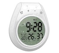 Orologio digitale da doccia, impermeabile, timer da bagno, orologio da parete digitale da cucina, grande display LCD, formato 12/24 ore, temperatura interna, timer conto alla rovescia, foro per