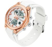 Orologio digitale da donna con cinturino in silicone impermeabile da 50 m, orologio digitale per ragazza ragazzo analogico digitale con allarme data LED per bambini elettronico