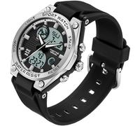 Orologio digitale da donna con cinturino in silicone impermeabile da 50 m, orologio digitale per ragazza ragazzo analogico digitale con allarme data LED per bambini elettronico
