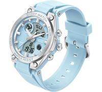 Orologio digitale da donna con cinturino in silicone impermeabile da 50 m, orologio digitale per ragazza ragazzo analogico digitale con allarme data LED per bambini elettronico