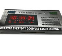 Orologio Digitale Da Parete A led 36CM Con Temperatura e Data Rosso