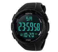 Orologio digitale da polso a LED, sportivo, da uomo, analogico, per nuoto, Nero , One Size, Cinturino