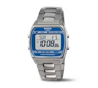 Orologio Digitale Da Uomo Boccia Titanium 3738-06 Titanio Argento Blu Ø40mm