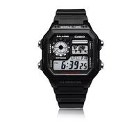 Orologio digitale da uomo Casio AE-1200WH-1A - World Time, 10 anni di durata ...