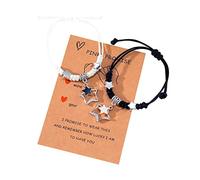 Orologio digitale da uomo con stelle, braccialetti in corda per amicizia, fidanzato, fidanzata, regalo di San Valentino, collane girocollo per sposa, Nero , misura unica