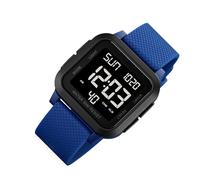 Orologio digitale da uomo, impermeabile, resistente fino a 50 m, display luminoso EL, sveglia e conto alla rovescia, orologio sportivo casual con cinturino in poliuretano e fibbia in acciaio inox