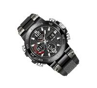 Orologio digitale e analogico - Orologio impermeabile con doppio display - da polso luminoso per attività sportive, occasioni formali, ambienti di business, uso in ufficio, scorrimento, Nero