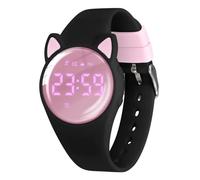 Orologio digitale, fitness tracker con contapassi, vibrazione, sveglia, distanza, cronometro ed esercizio, impermeabile, ricaricabile, per attività all’aperto, in silicone, per ragazzi e bambini