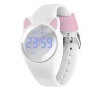 Orologio digitale, fitness tracker con contapassi, vibrazione, sveglia, distanza, cronometro ed esercizio, impermeabile, ricaricabile, per attività all’aperto, in silicone, per ragazzi e bambini