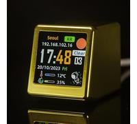 Orologio digitale intelligente con stazione meteorologica con display IPS da 54 pollici, supporta informazioni meteorologiche per oltre 300.000 città in tutto il mondo, GIF a schermo intero e