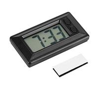 Orologio digitale LCD, 77x42.4x17.7 mm Orologio digitale da tavolo LCD digitale per cruscotto per auto Orologio elettronico con supporto adesivo Data e ora Visualizzazione calendario per cruscotto per
