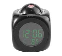Orologio digitale multi -funzione LCD, proiezione a LED rotabile a parete con proiezione sul display a temperatura di conversazione vocale del soffitto per studiare camera, camera