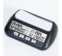 Orologio digitale multifunzione a scacchi, timer elettronico professionale per scacchi internazionali, scacchi cinesi, gobang e altri giochi da tavolo, accessori portatili di scacchi (nero)