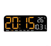 Orologio digitale multiuso con display e funzione di memoria per la casa e l'ufficio (arancione)