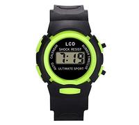 Orologio digitale per bambini, analogico, elettronico, sportivo, da polso, LED, per ragazze e ragazze, Verde, One Size
