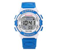 Orologio digitale per bambini con data a LED e sveglia, orologio sportivo per bambini, blu cielo, misura unica
