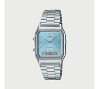 Orologio digitale retrò Casio AQ-230A-2A2MQY Dual Time quadrante blu autentico