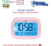Orologio Digitale Rosa Con Sveglia e Termometro