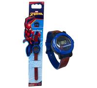 Orologio Digitale Spiderman Marvel Bambini Sportivo LED Cinturino PVC Regolabile 21 cm Display 3 cm Cassa e Fibbia ABS Lente Plexiglass Batteria LR41 Inclusa Idea Regalo Bambino Scuola Tempo Libero