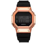 Orologio Digitale Square - Nero / Oro Rosa