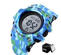 Orologio Digitale Tattico da Uomo, Impermeabile 50M, Sportivo da Esterno con Luce EL, Data, Giorno, Allarme, Doppio Fuso Orario, Timer Conto alla Rovescia(Color 5)