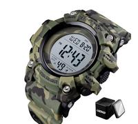Orologio Digitale Tattico da Uomo, Impermeabile 50M, Sportivo da Esterno con Luce EL, Data, Giorno, Allarme, Doppio Fuso Orario, Timer Conto alla Rovescia(Color 6)