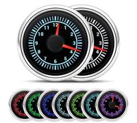Orologio digitale universale da 52 mm e contatore ore di funzionamento, strumento per cruscotto, 12/24 V, retroilluminazione a 7 colori, per auto, camion, yacht, camper