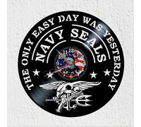 Orologio disco in vinile American Navy Seals Special Operations Force