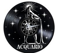 Orologio disco vinil clock orologio da parete a tema zodiaco acquario